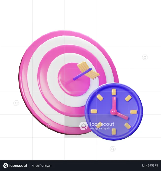 Target Time  3D Icon