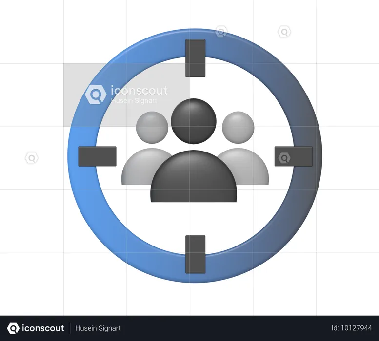 Targeting-Profilgruppe  3D Icon