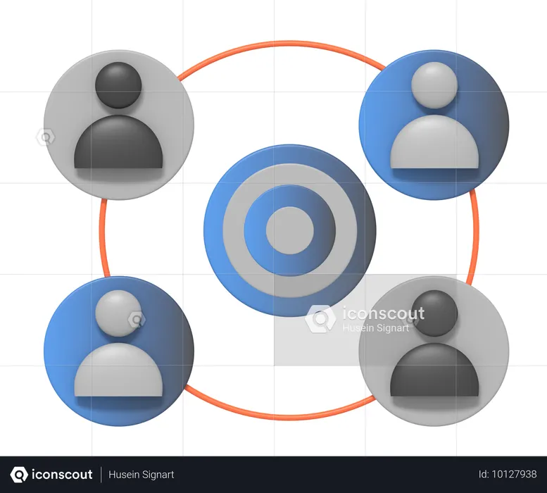 Targeting profile customer  3D Icon