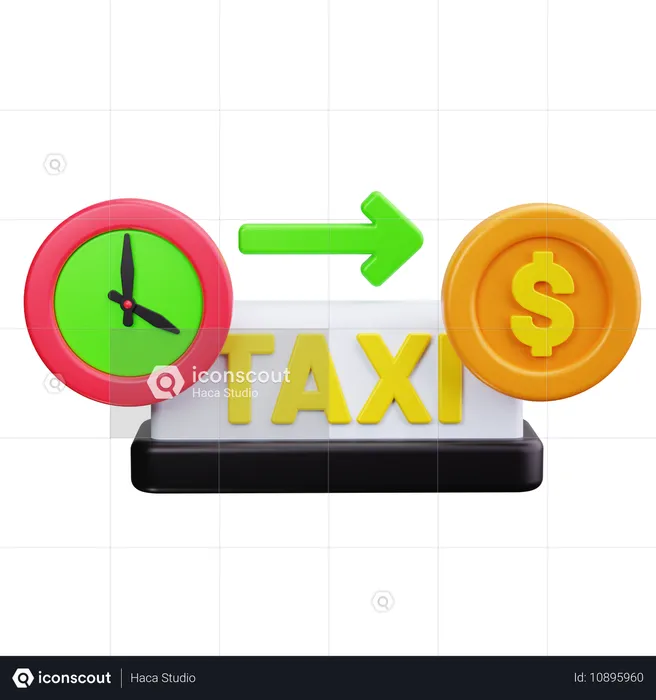 Taxi para hacer  3D Icon