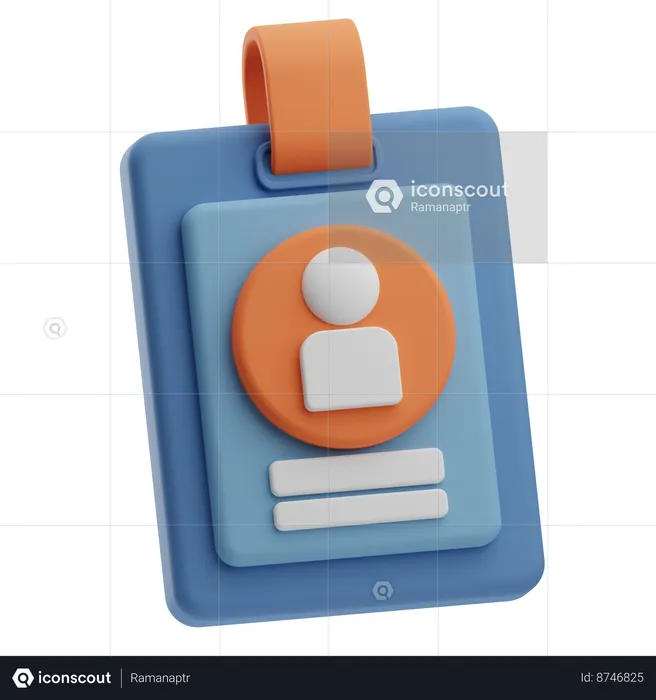 Tarjeta de identificación de empleado  3D Icon