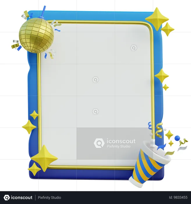 Tarjeta de invitación a fiesta  3D Icon