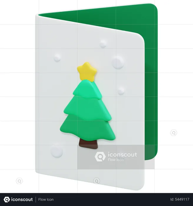 Tarjeta de Navidad  3D Icon