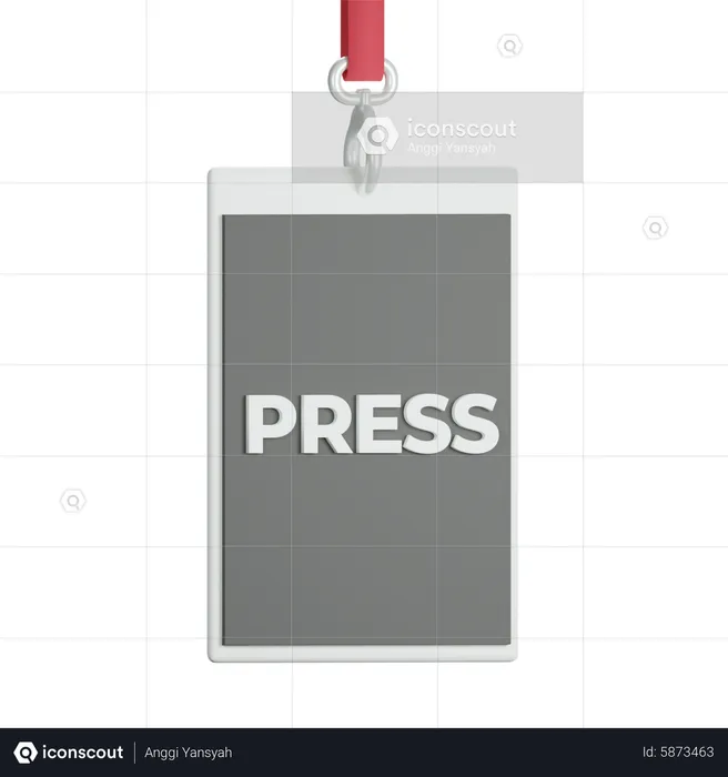 Tarjeta de prensa  3D Icon