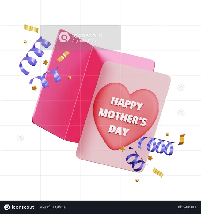 Tarjeta del día de la madre  3D Icon