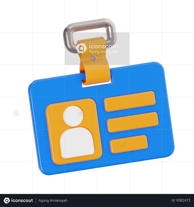 Tarjeta de identificación  3D Icon