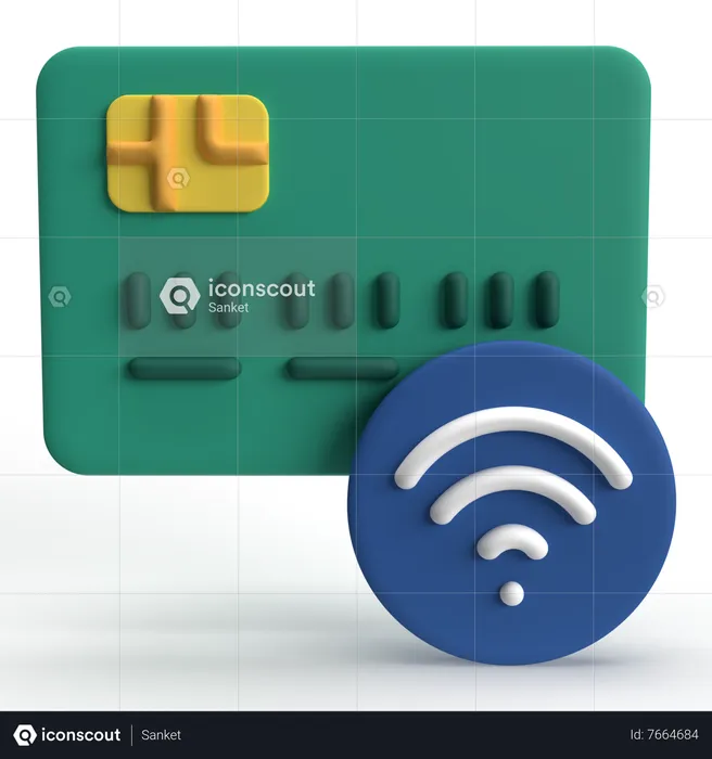 Tarjeta electrónica  3D Icon