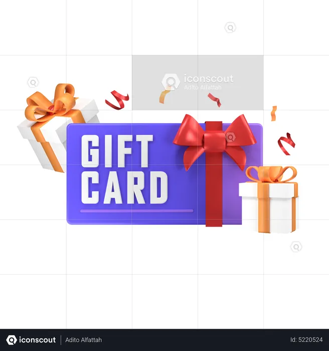 Tarjeta de regalo  3D Icon