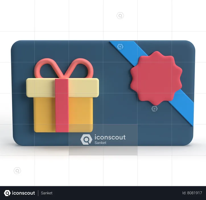 Tarjeta de regalo  3D Icon