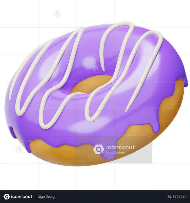 Taro Donuts  3D Icon