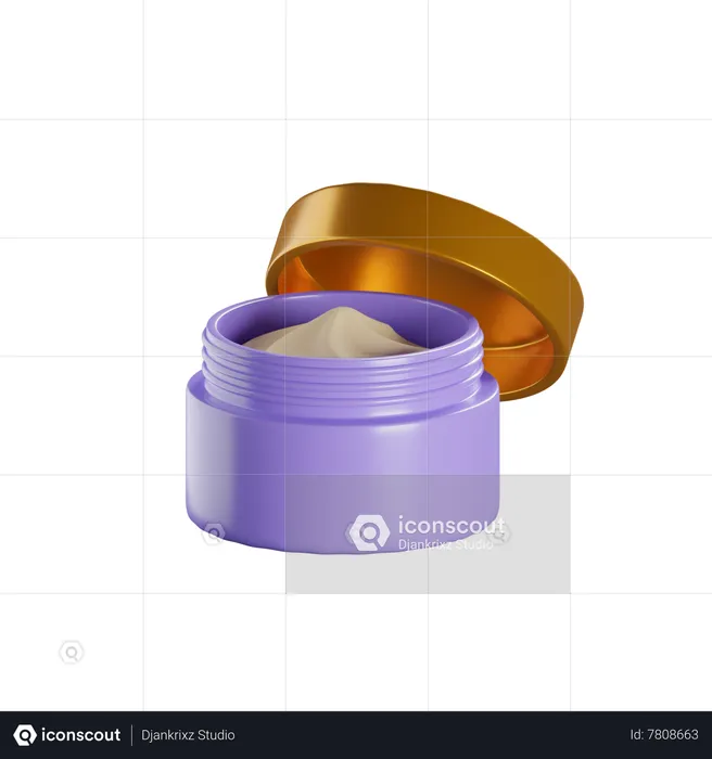 Tarro de crema  3D Icon