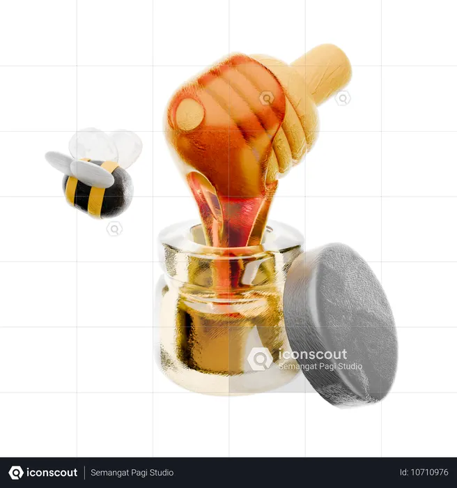 Tarro de miel  3D Icon