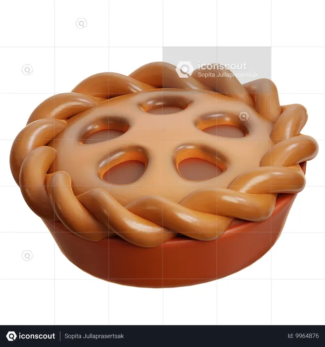Tarta de manzana  3D Icon