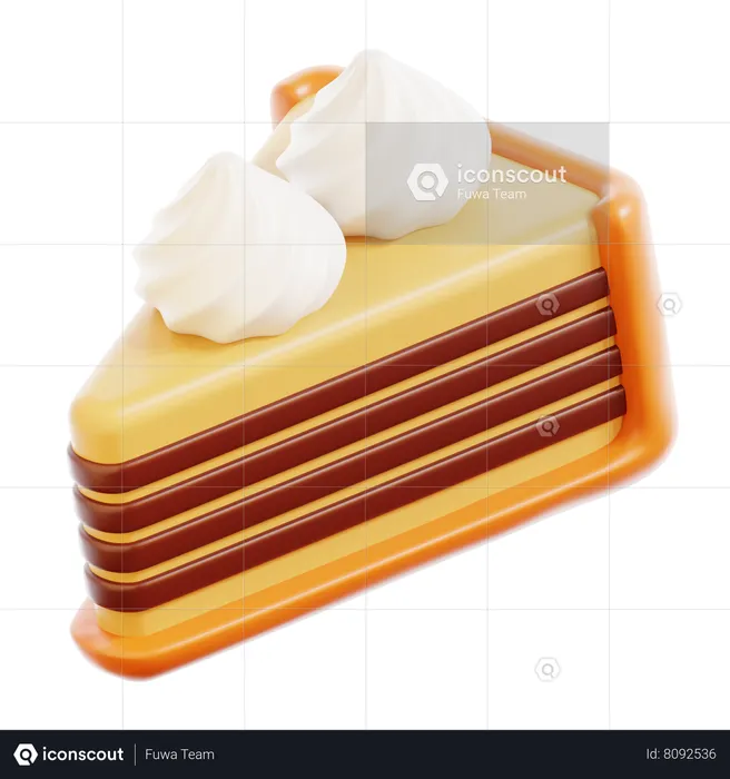 Tarta de queso  3D Icon