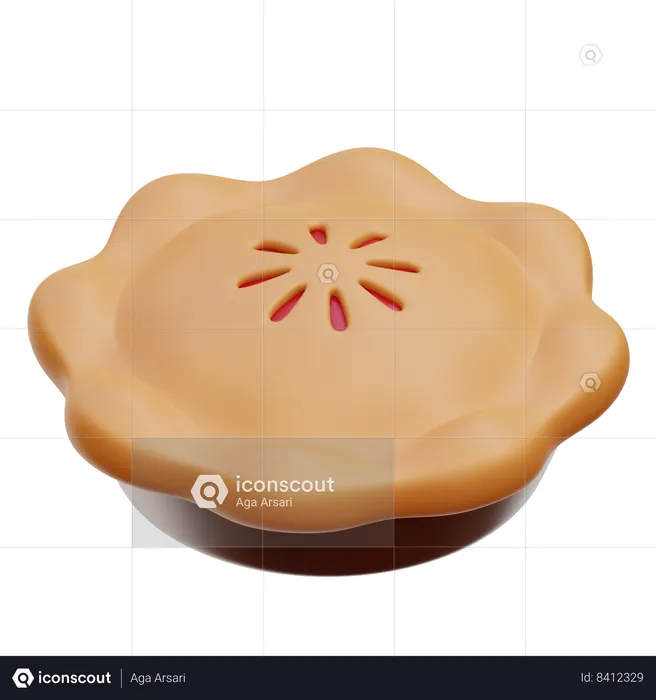 Tarte aux pommes  3D Icon