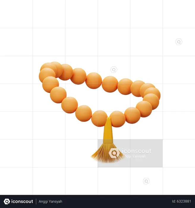 Tasbih  3D Icon