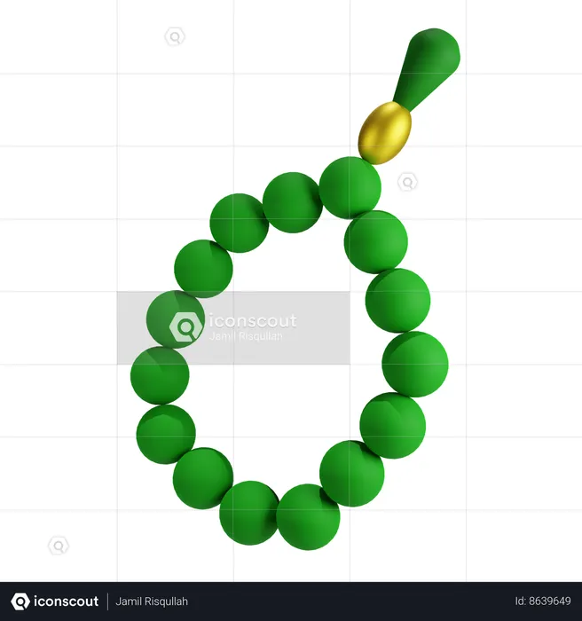 Tasbih  3D Icon