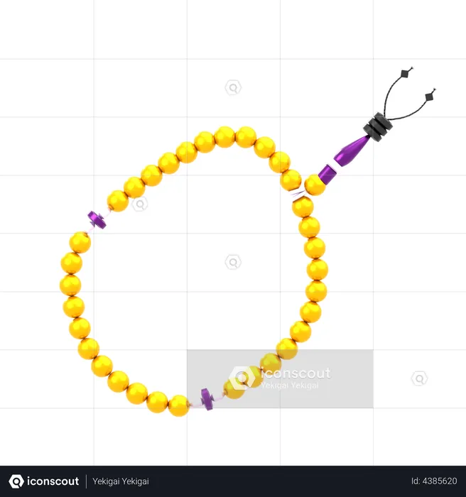 Tasbih  3D Illustration