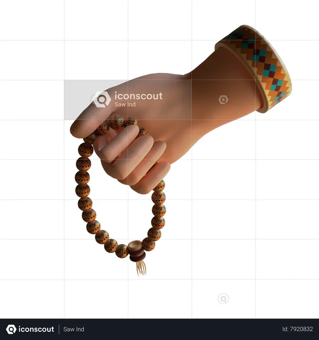 Tasbih Prayer Beads  3D Icon