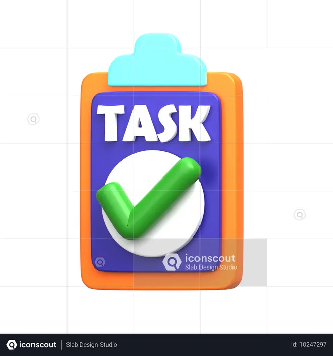 Task Completion  3D Icon