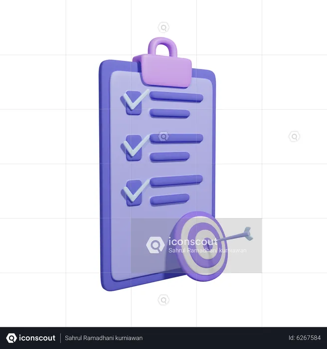 Task Goal  3D Icon