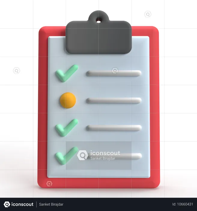 Task List  3D Icon