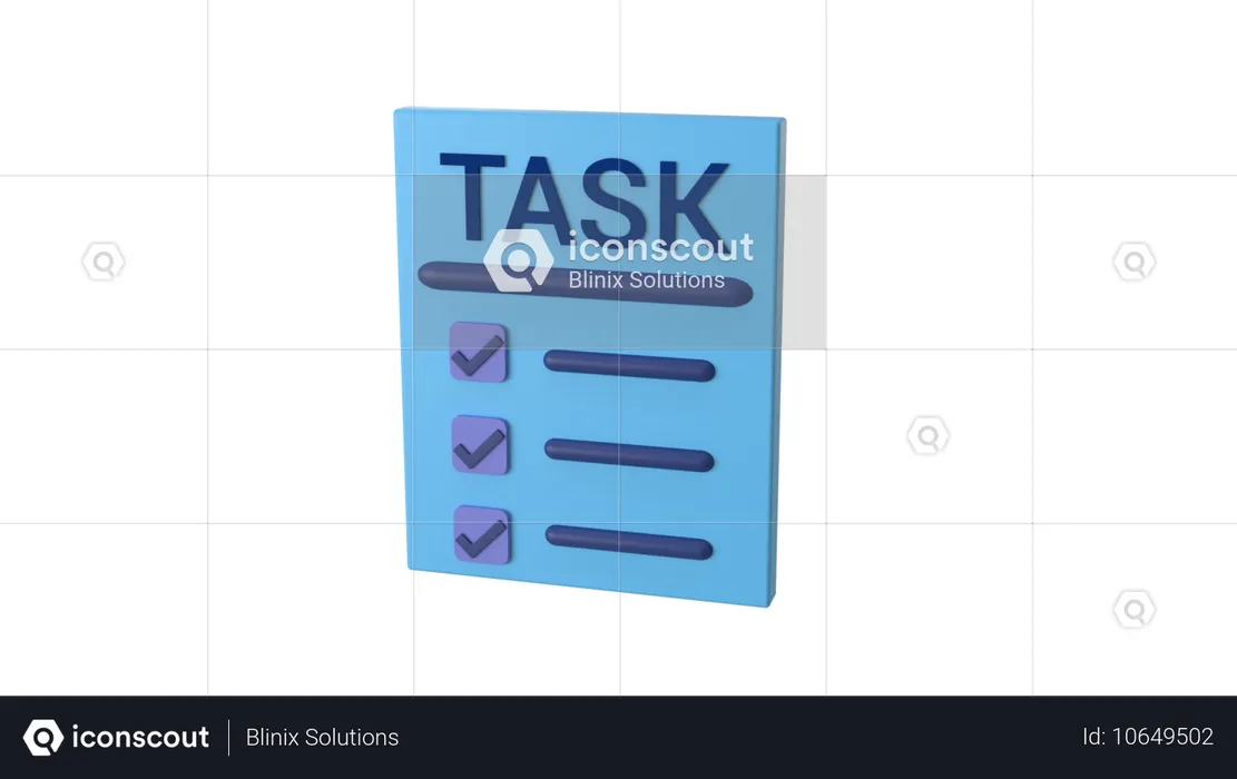 Task List  3D Icon