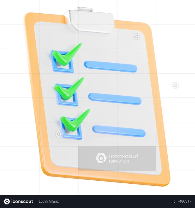 Task List  3D Icon