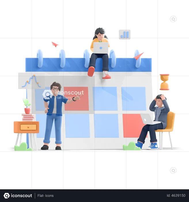 Task Management  3D Illustration