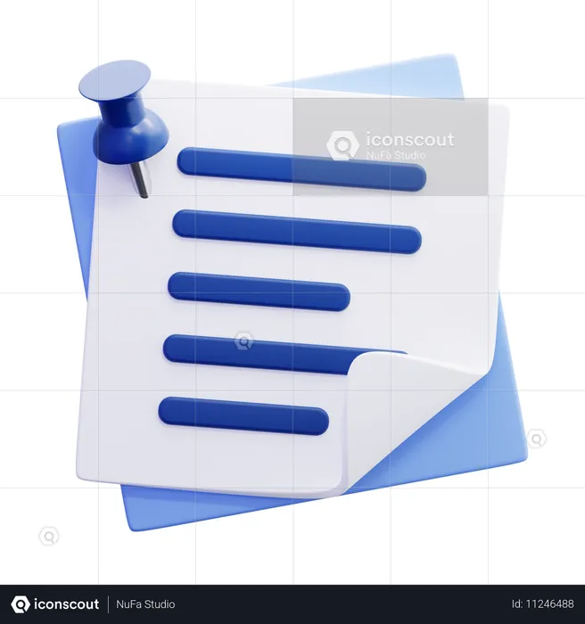 Task On Notes  3D Icon