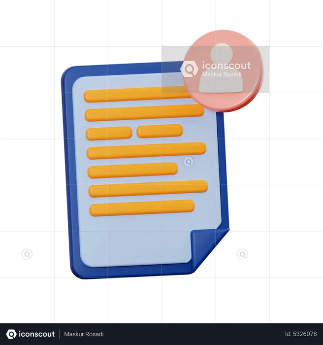 Task profile  3D Icon