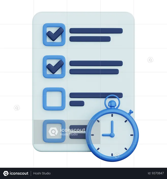 Task Time  3D Icon
