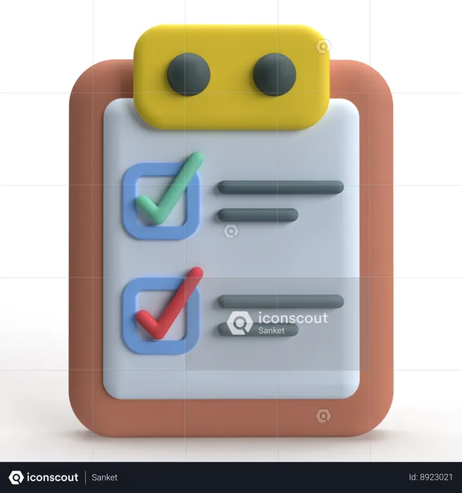 Task Verification  3D Icon