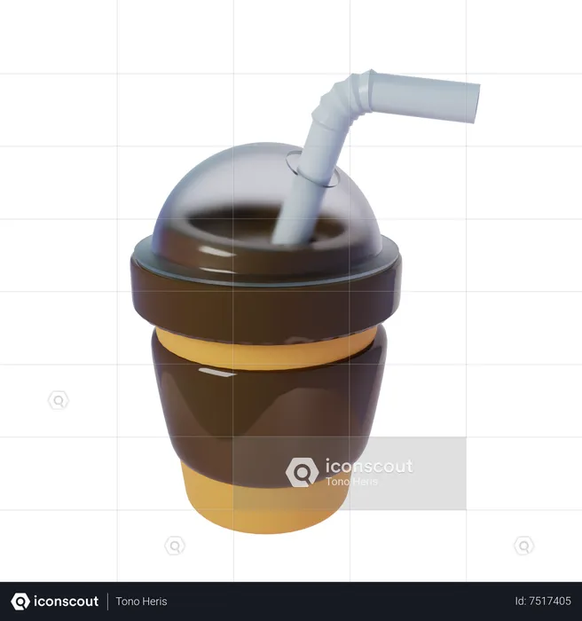 Tasse de café froid  3D Icon