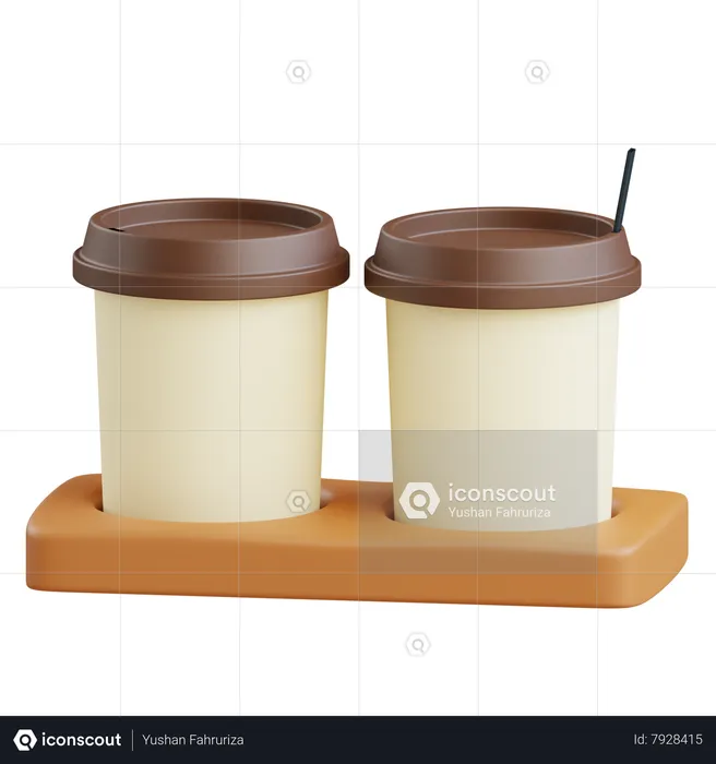 Tasses de café  3D Icon