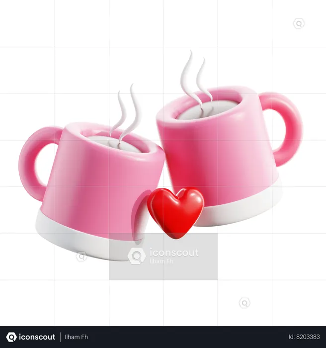 Tasses de la Saint-Valentin  3D Icon