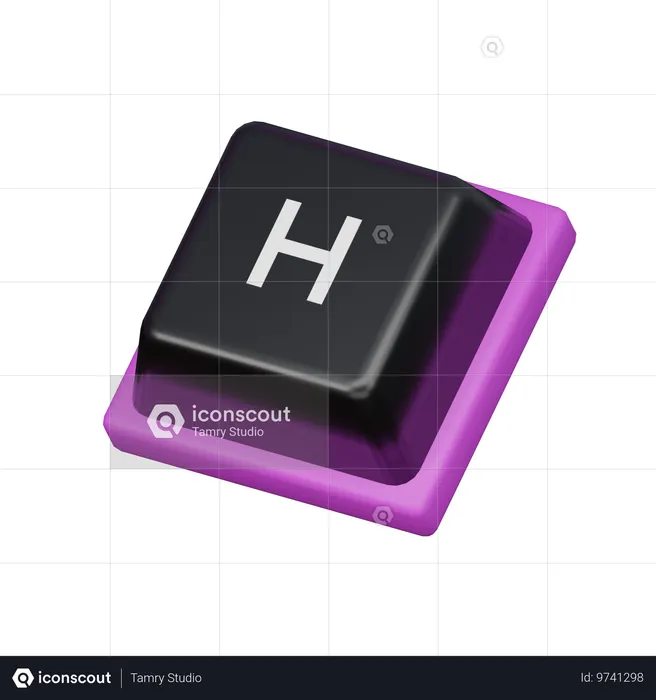 Tastenkappe h  3D Icon