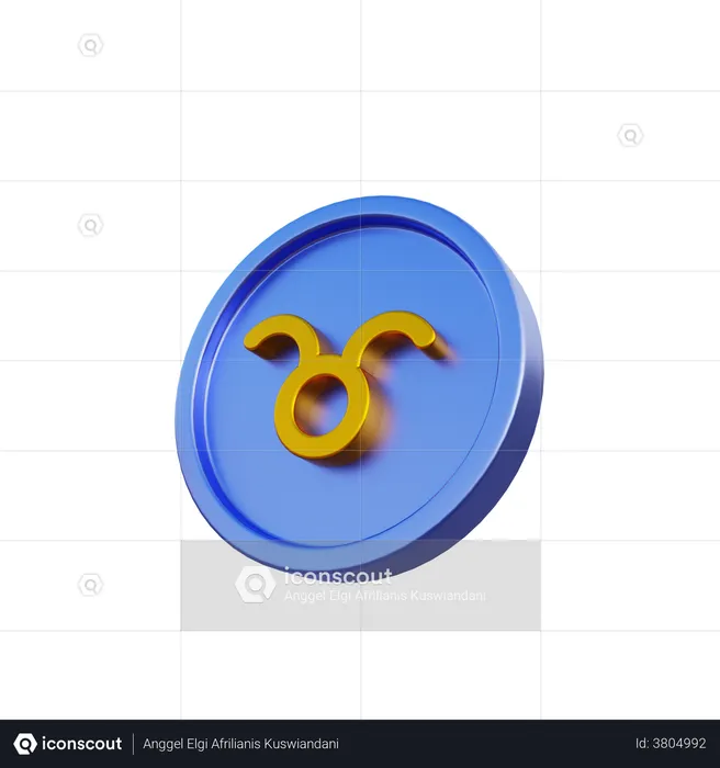 Taurus sign  3D Illustration