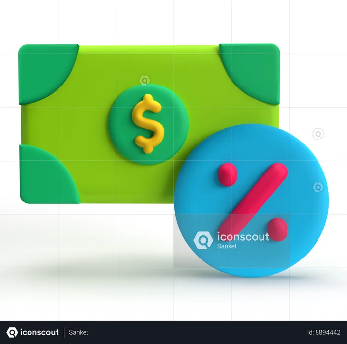 Taux d'intérêt  3D Icon