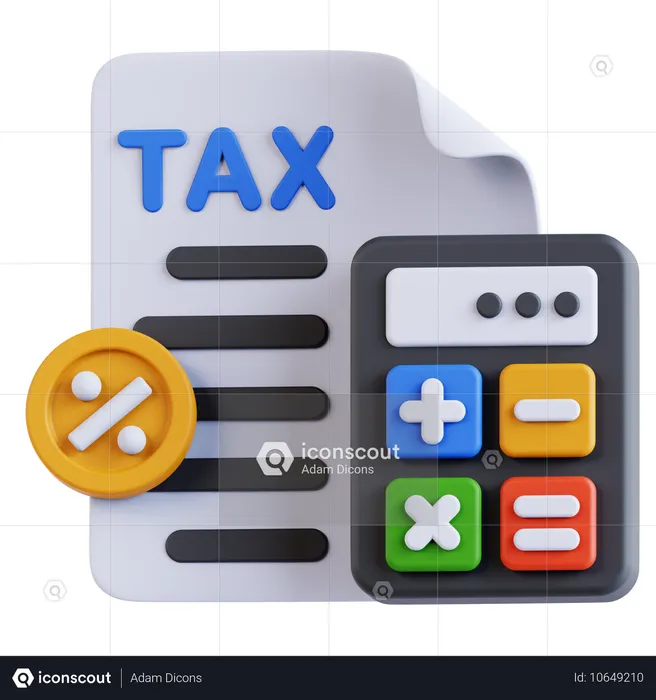 Tax  3D Icon