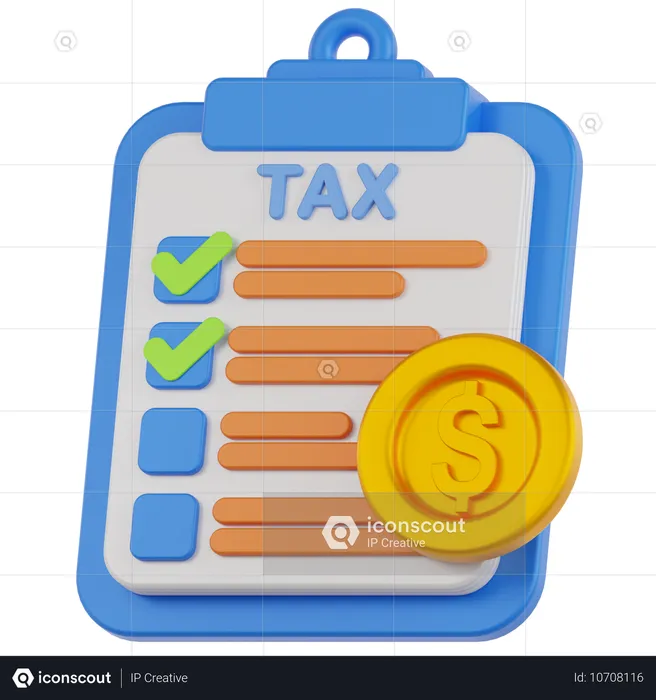 Tax  3D Icon