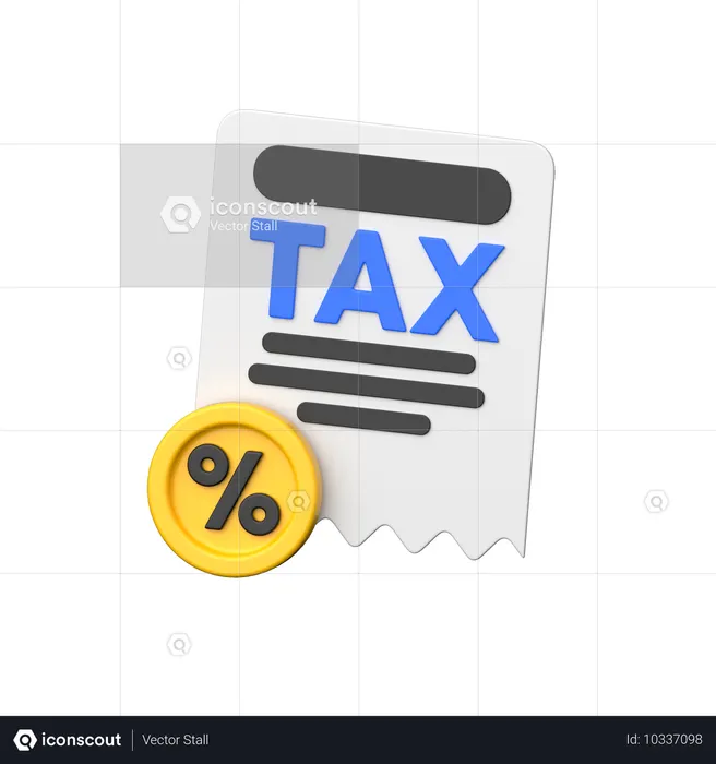 Tax  3D Icon