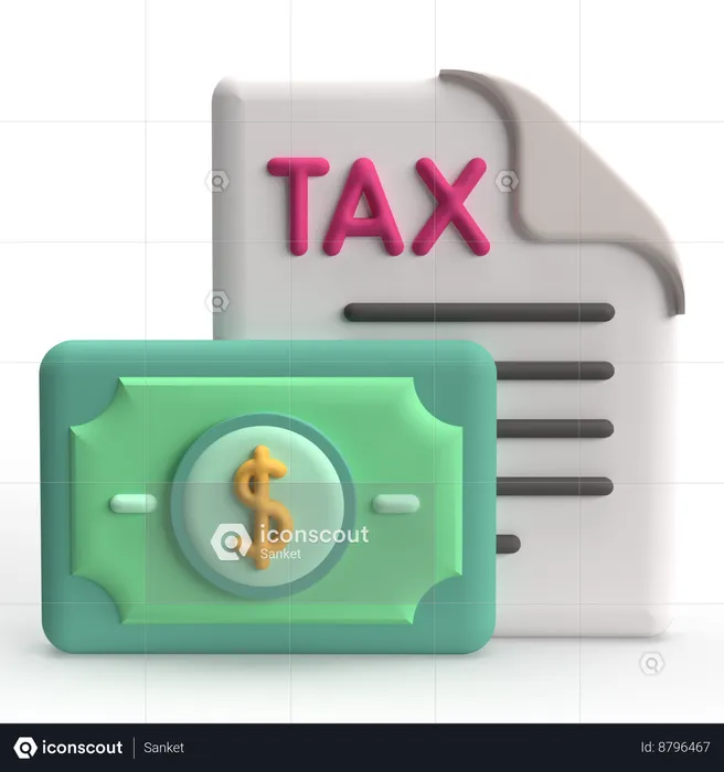 Tax  3D Icon