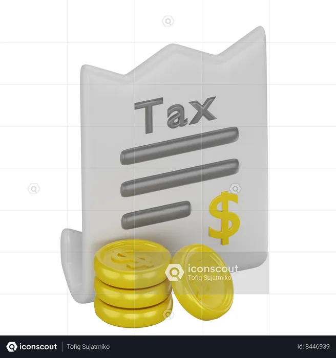 Tax  3D Icon