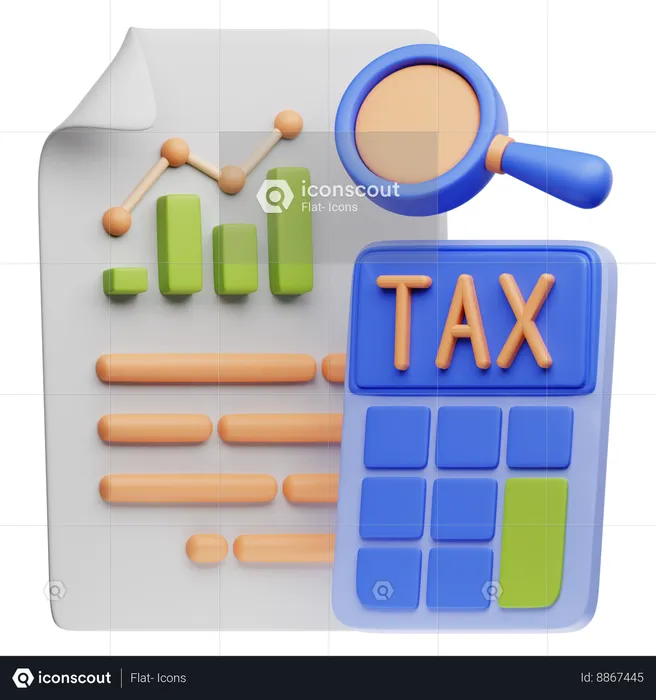 Tax Accounting  3D Icon