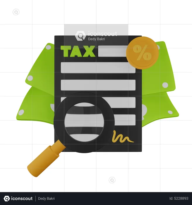 Tax Analytics  3D Icon