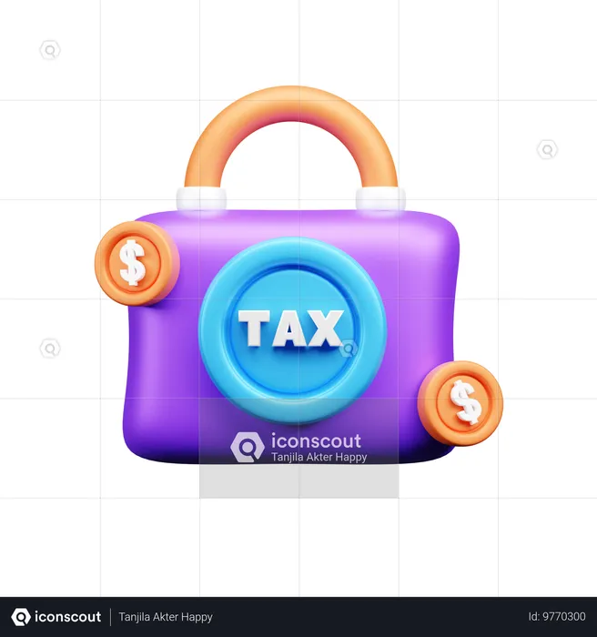 Tax Bag  3D Icon