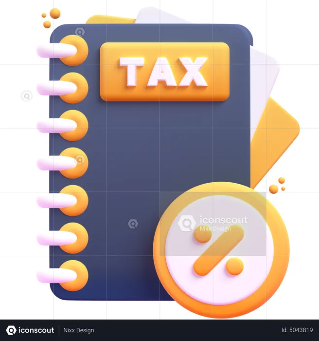 Tax Book  3D Icon