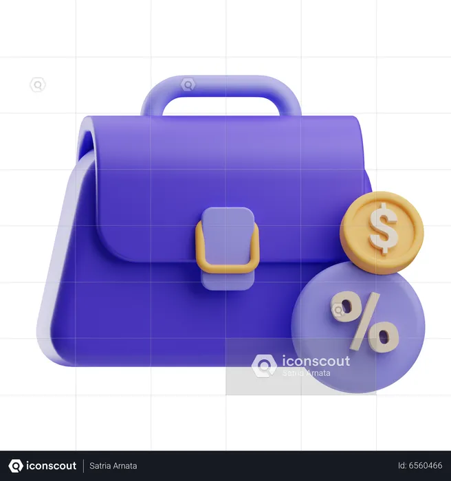 Tax Briefcase  3D Icon