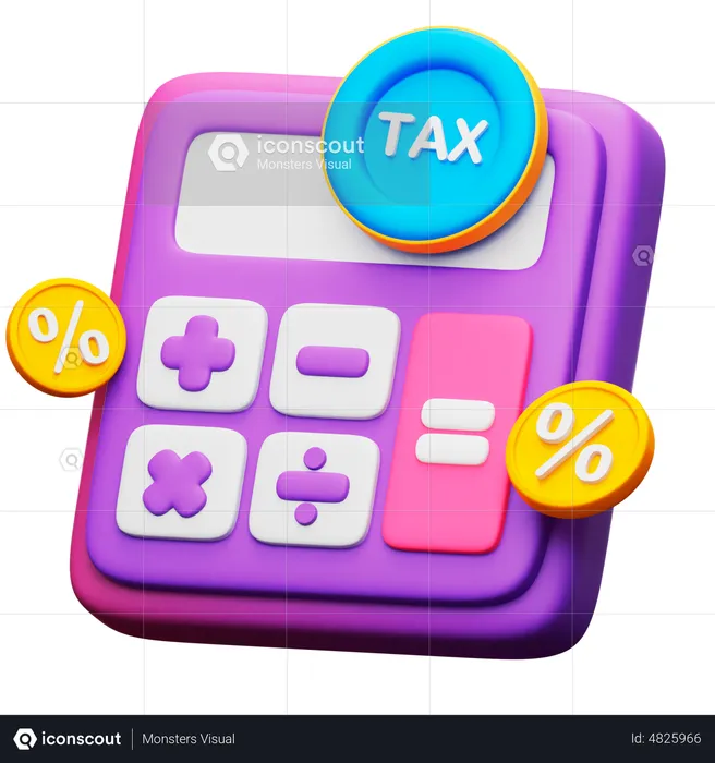 Tax Calculation  3D Icon